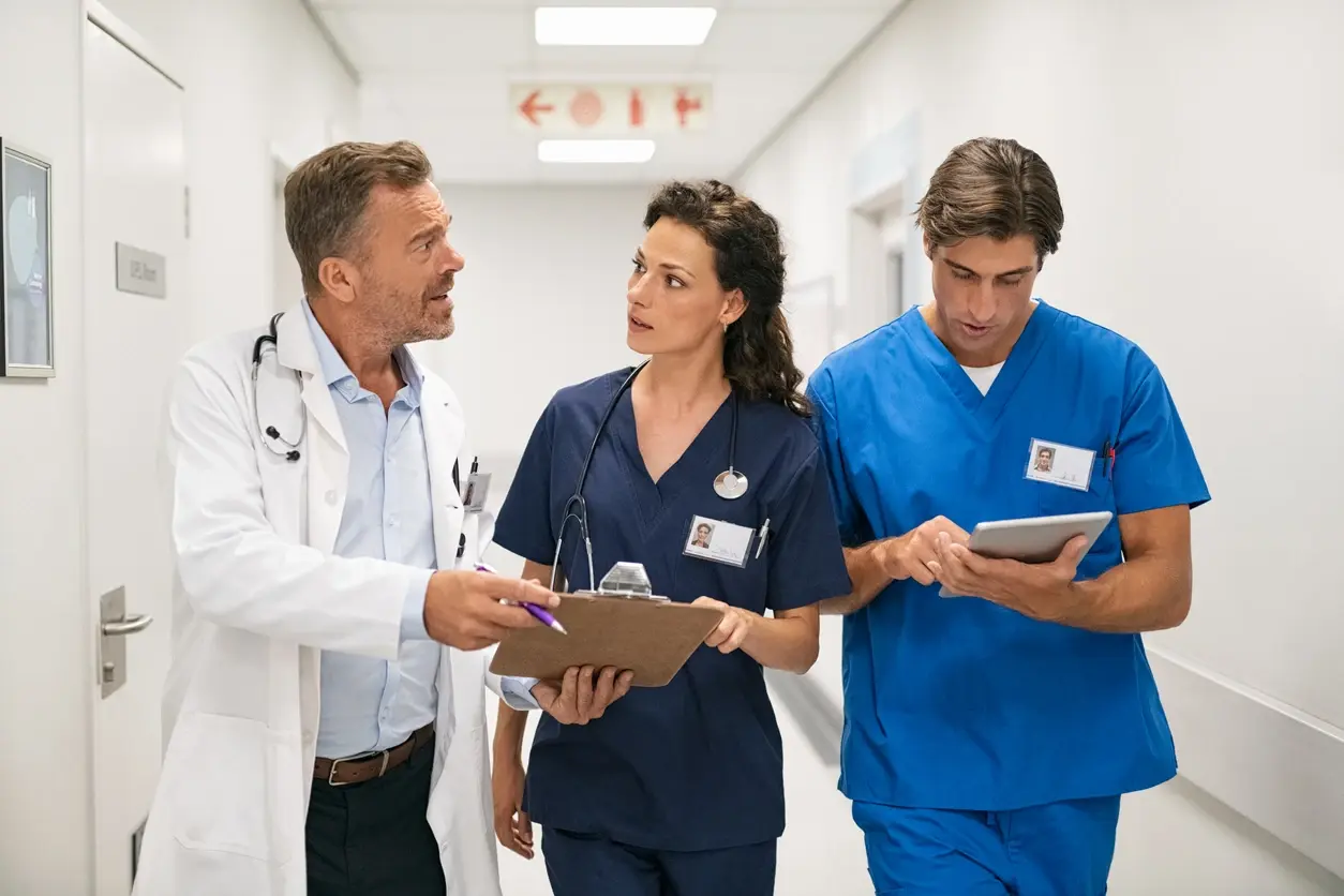 Medical professional providing safe and hygienic anal tag removal consultation and treatment